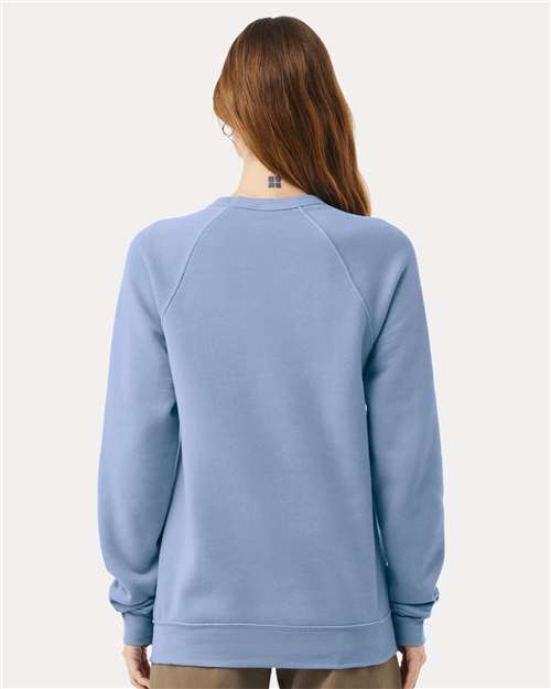 Lavender Blue Sponge Fleece Raglan Crewneck Sweatshirt - 3901