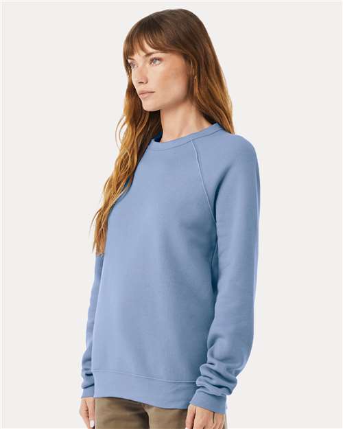 Lavender Blue Sponge Fleece Raglan Crewneck Sweatshirt - 3901