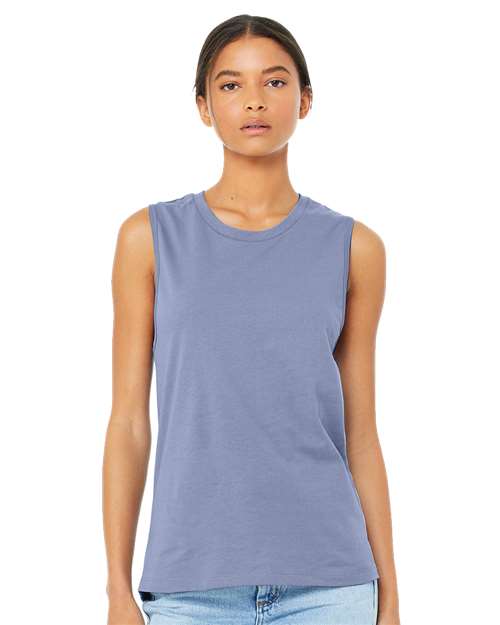 Lavender Blue Women&#39;s Jersey Muscle Tank - 6003