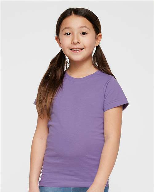 Lavender Girls' Fine Jersey Tee - 2616