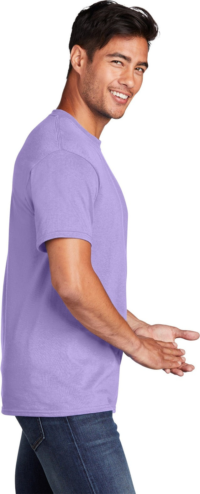 Lavender Port & Co Core Cotton Tee. PC54