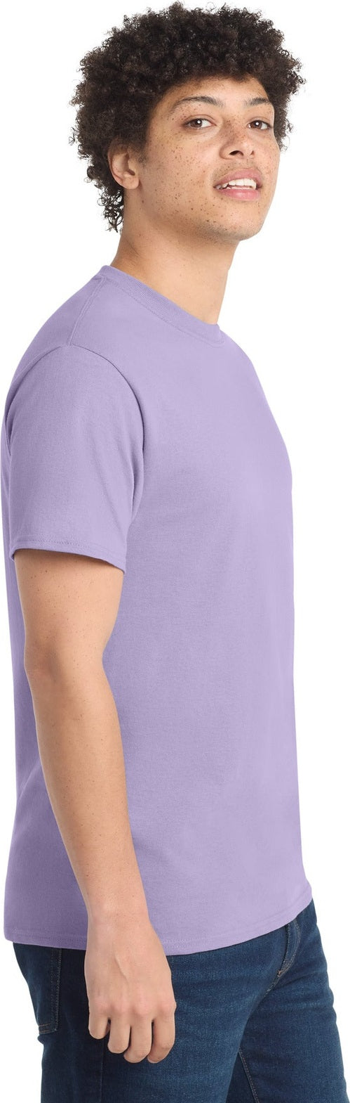 Lavender Port & Co Core Cotton Tee. PC54
