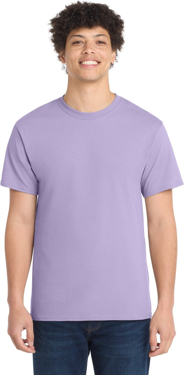 Lavender Port & Co Core Cotton Tee. PC54