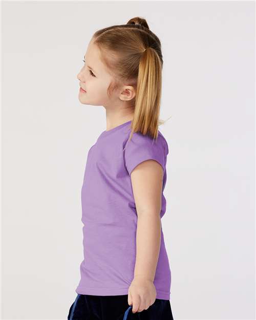 Lavender Toddler Girls Fine Jersey Tee - 3316