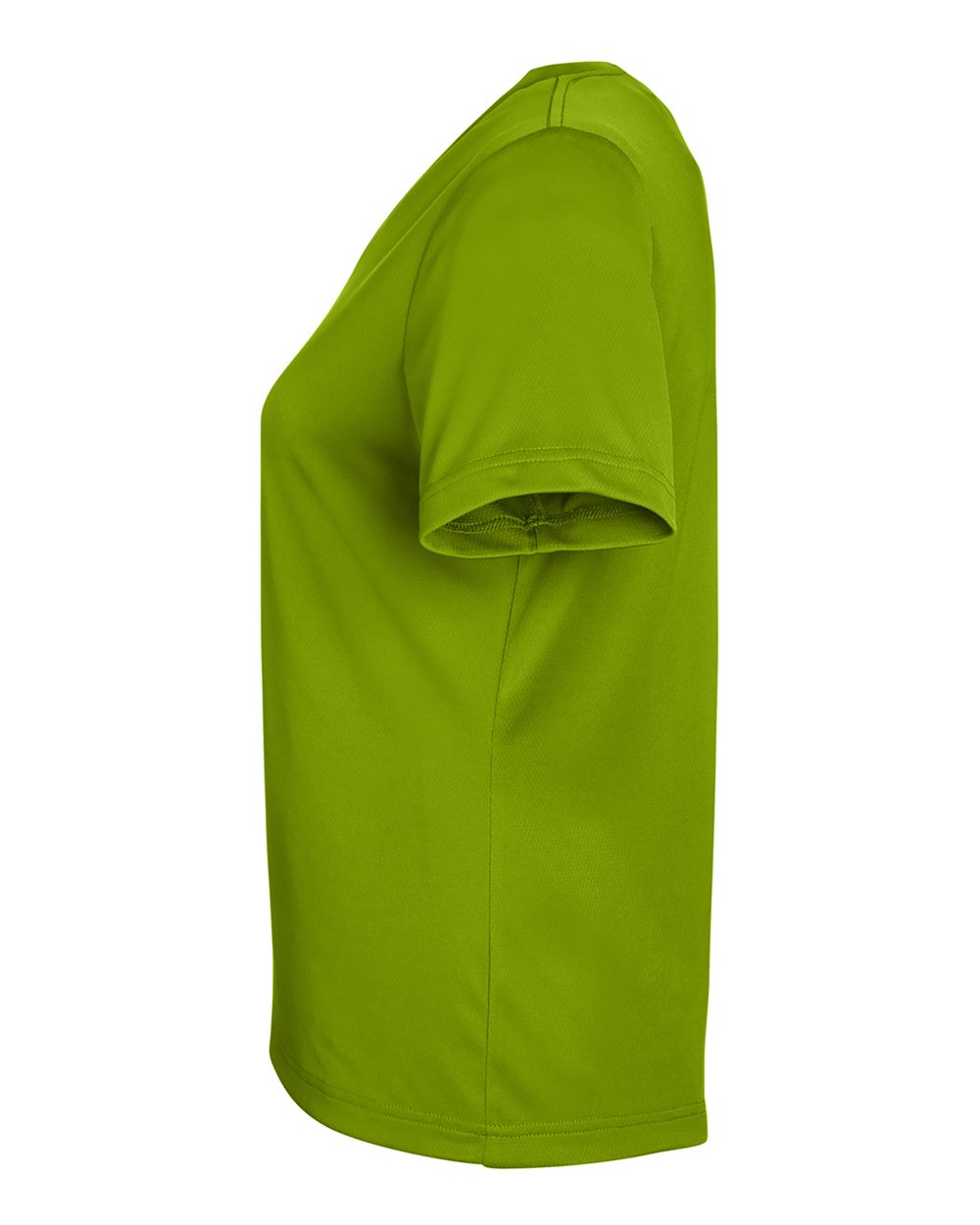 Rear View of Acid Green Women's Zone Performance Mesh T-Shirt - TT15W