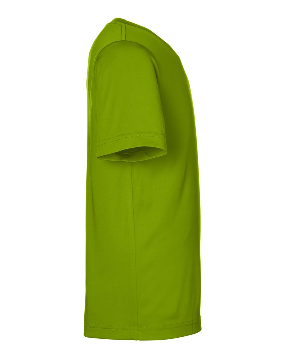 Left View of Acid Green Youth Capital Performance T-Shirt - CE10Y