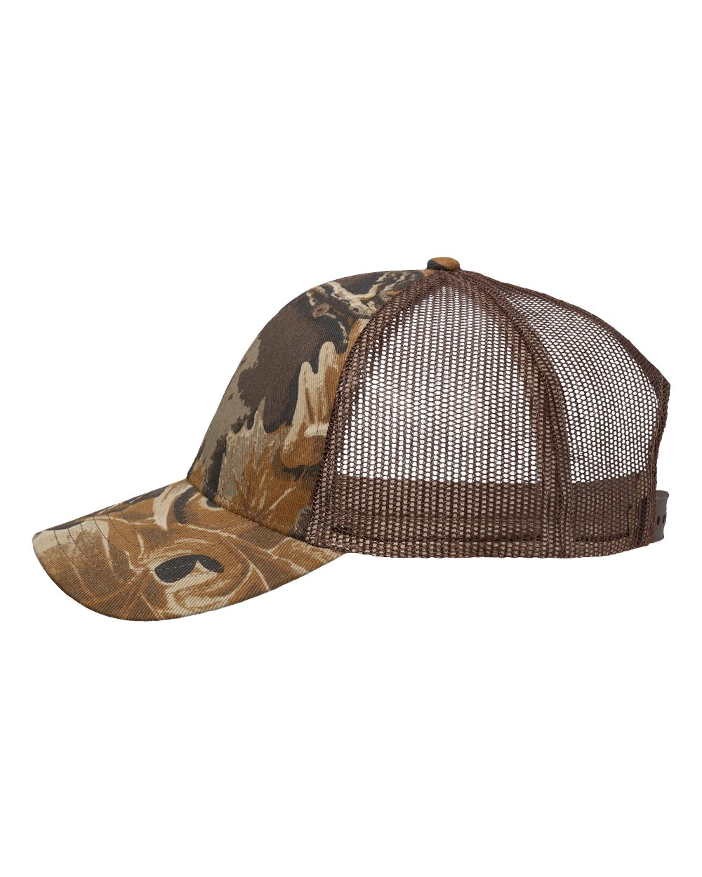 Left View of Advantage Classic/ Brown Mesh Licensed Camo Mesh Cap - VC150M