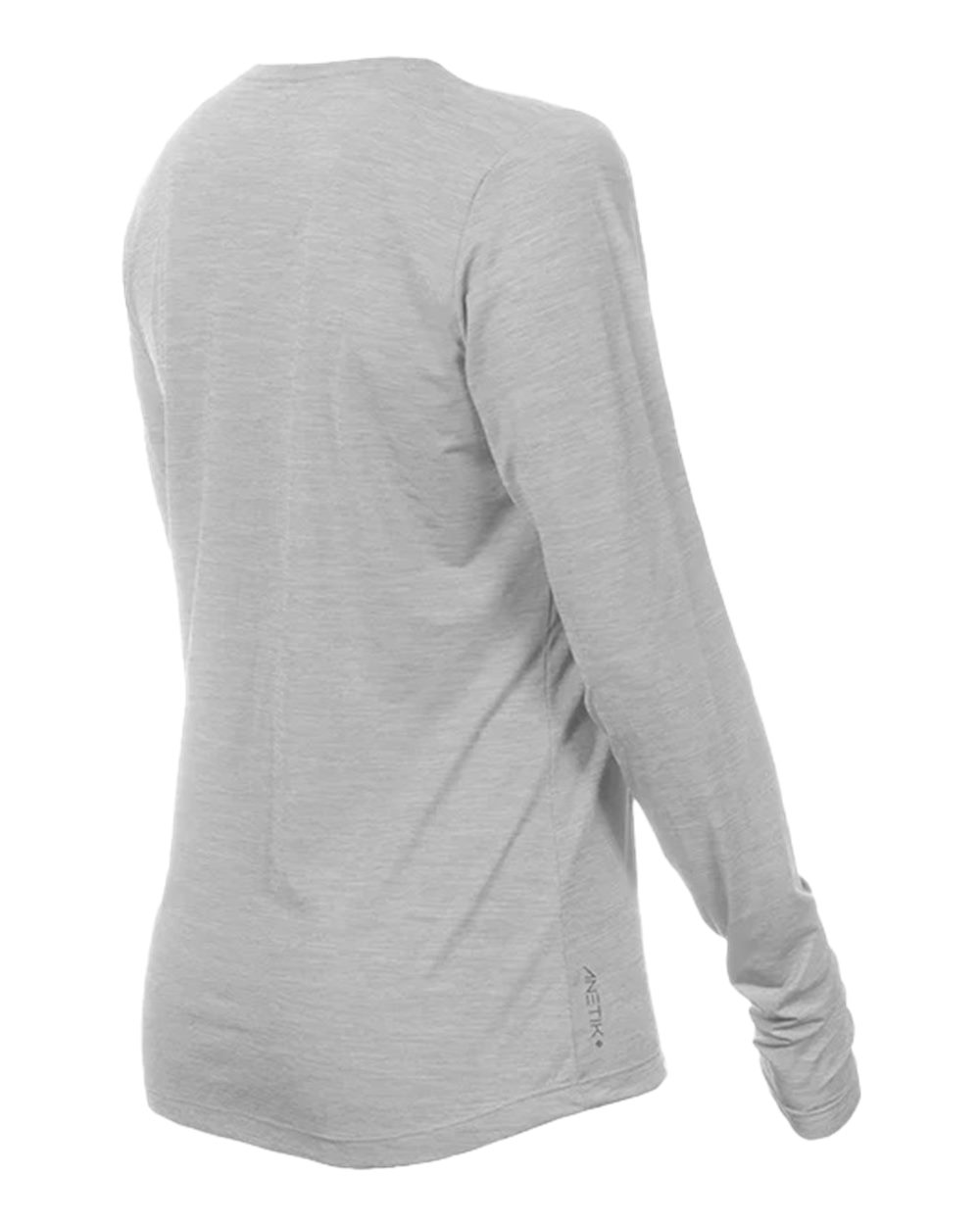 Left View of Alloy Heathered Women&#39;s Breeze Tech Long Sleeve T-Shirt - WSBRZL0