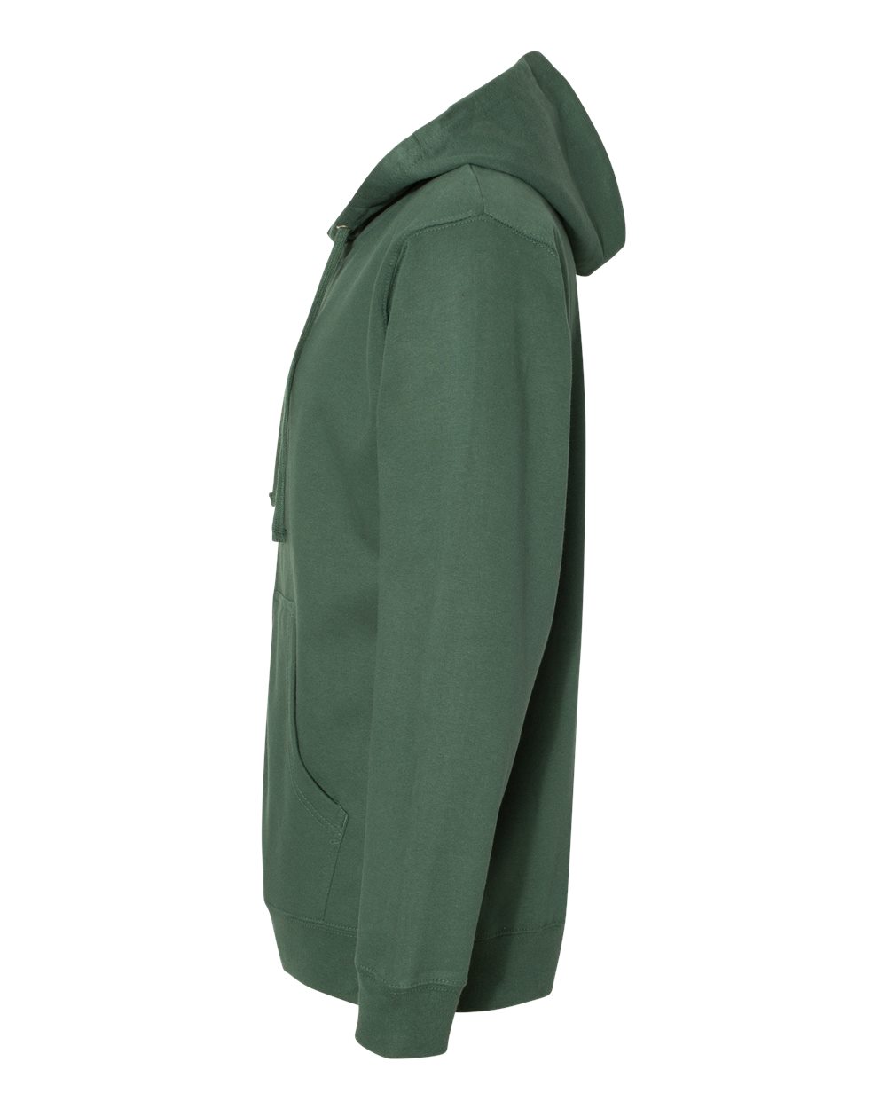 Left View of Alpine Green Midweight Full-Zip Hooded Sweatshirt - SS4500Z
