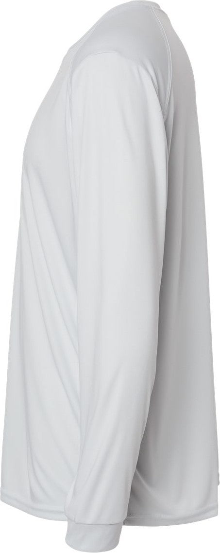 Left View of Aluminum Long Islander Performance Long Sleeve T-Shirt - 210