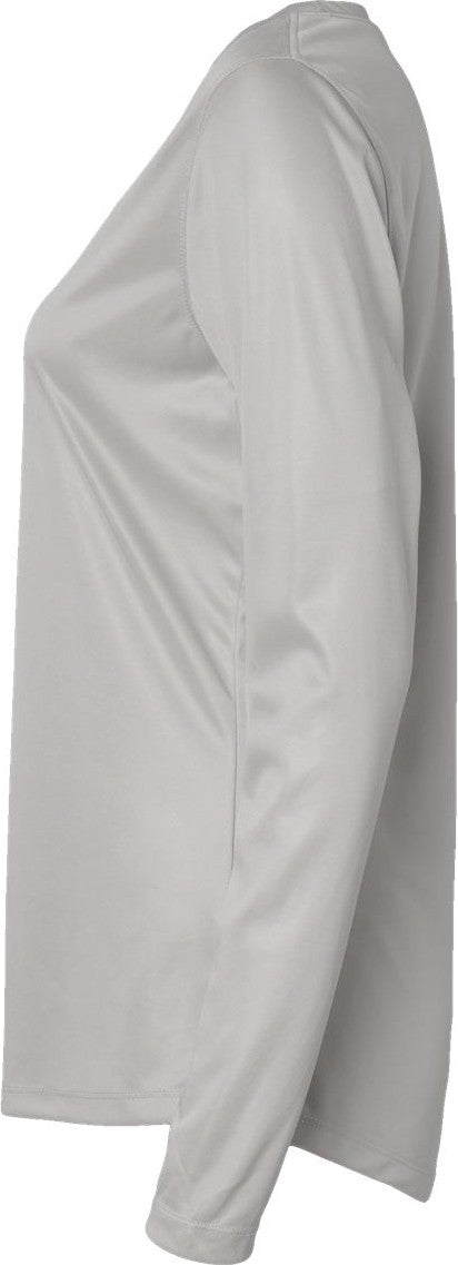 Left View of Aluminum Women's Long Islander Performance Long Sleeve T-Shirt - 214