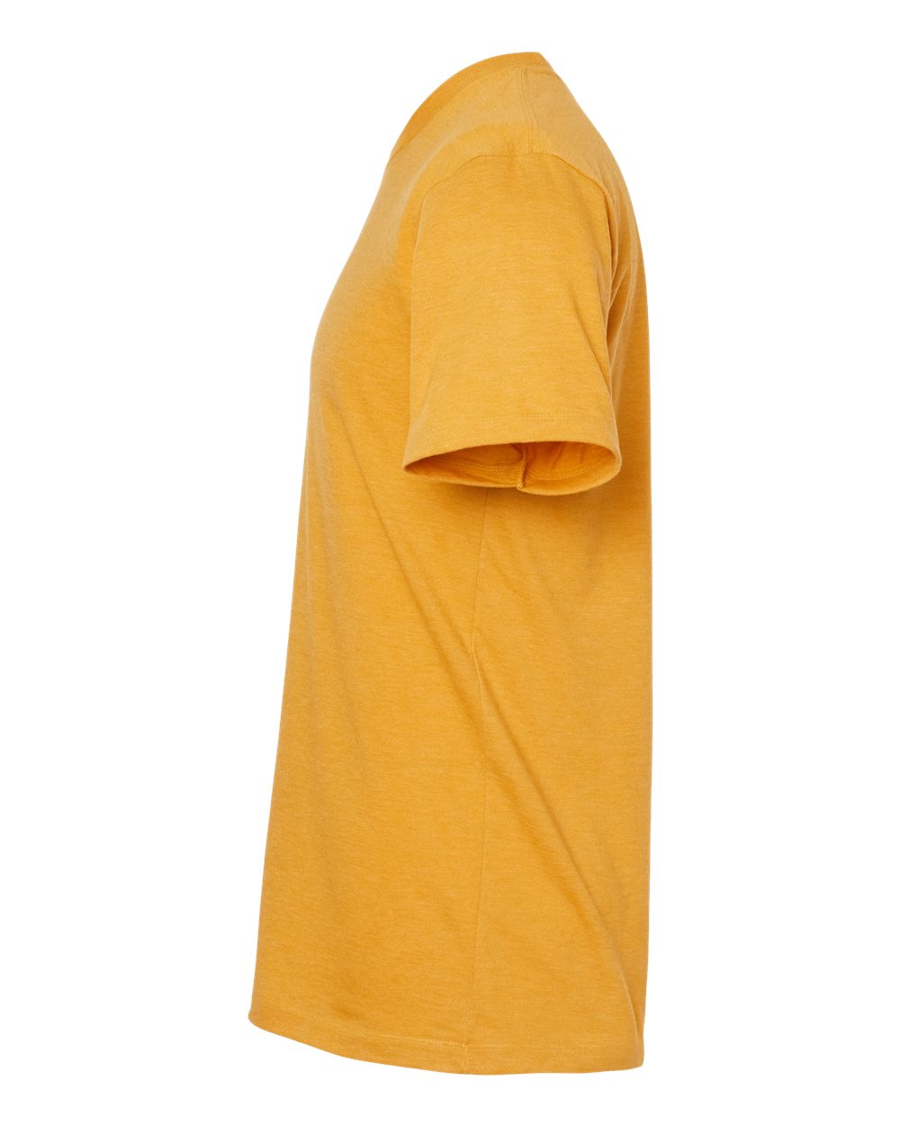 Left View of Antique Gold Heather Premium Cotton Blend T-Shirt - 541
