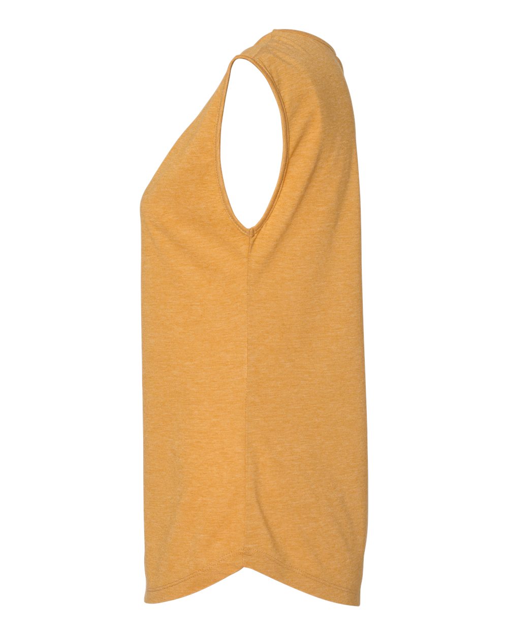 Left View of Antique Gold Women&#39;s Festival Sleeveless Deep V-Neck T-Shirt - 5040
