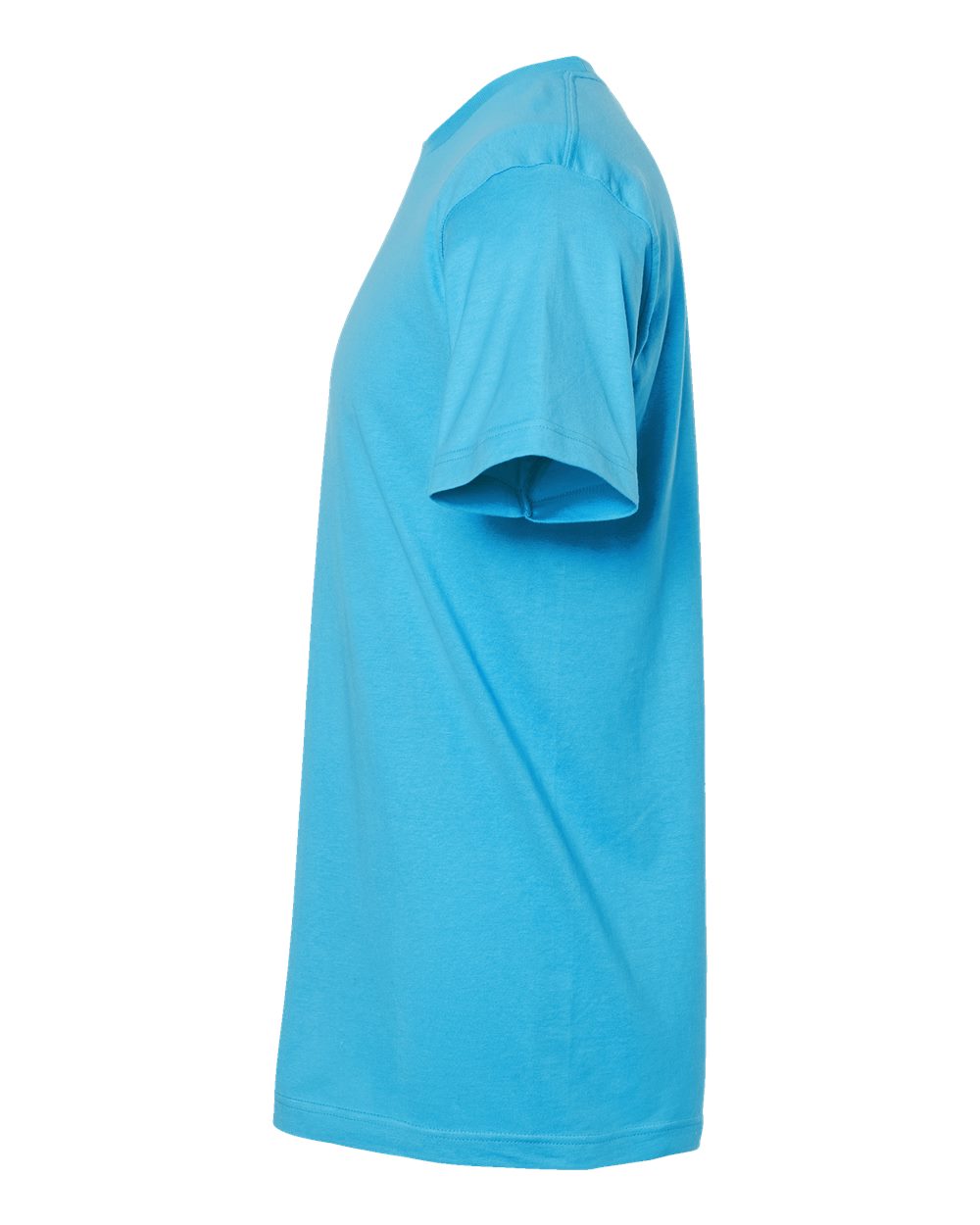 Left View of Aqua Fine Jersey T-Shirt - 202
