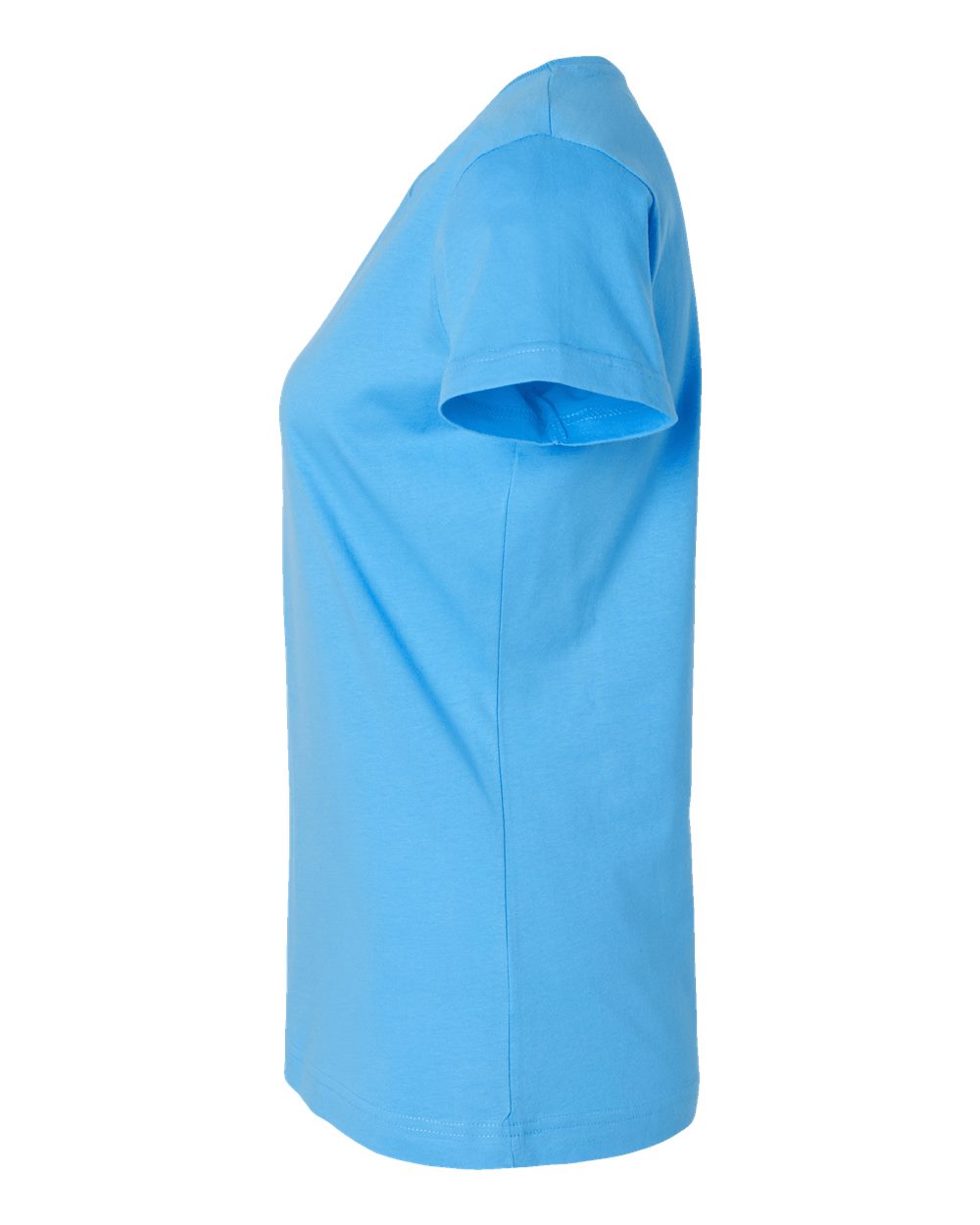 Left View of Aqua Women's Fine Jersey Tee - 3516