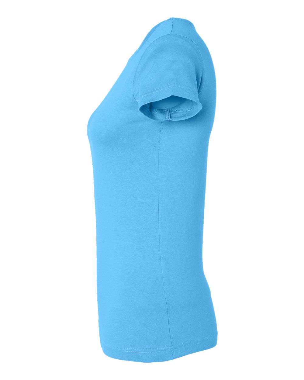 Left View of Aqua Women&#39;s Fitted Fine Jersey Tee - 3616