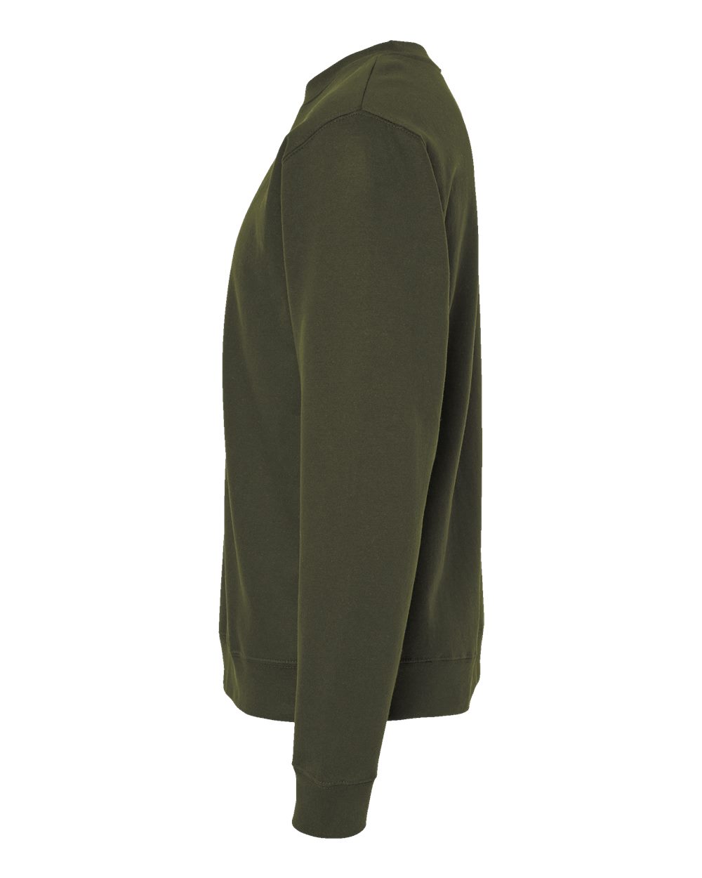 Left View of Army Midweight Crewneck Sweatshirt - SS3000
