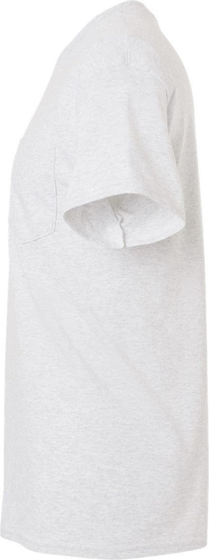 Left View of Ash DryBlend® Pocket T-Shirt - 8300