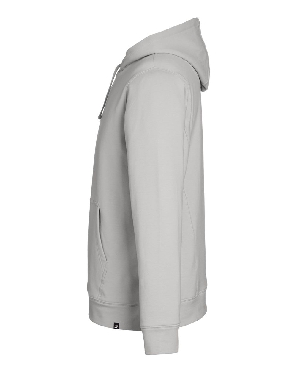 Rear View of Ash Grey Atlas Hooded Sweatshirt - MDP1652