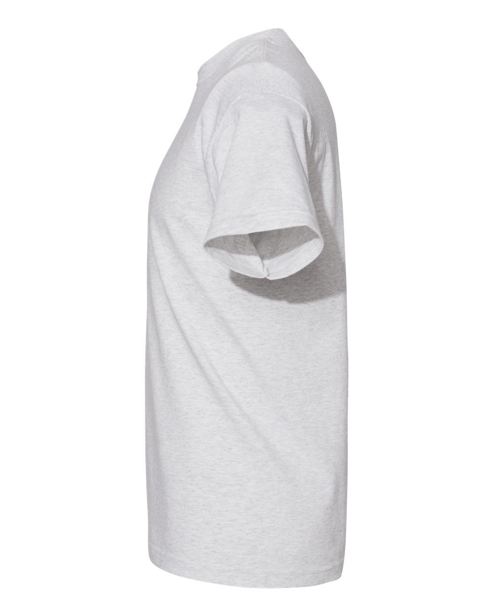 Left View of Ash Grey Heavyweight Cotton Tee - 1301