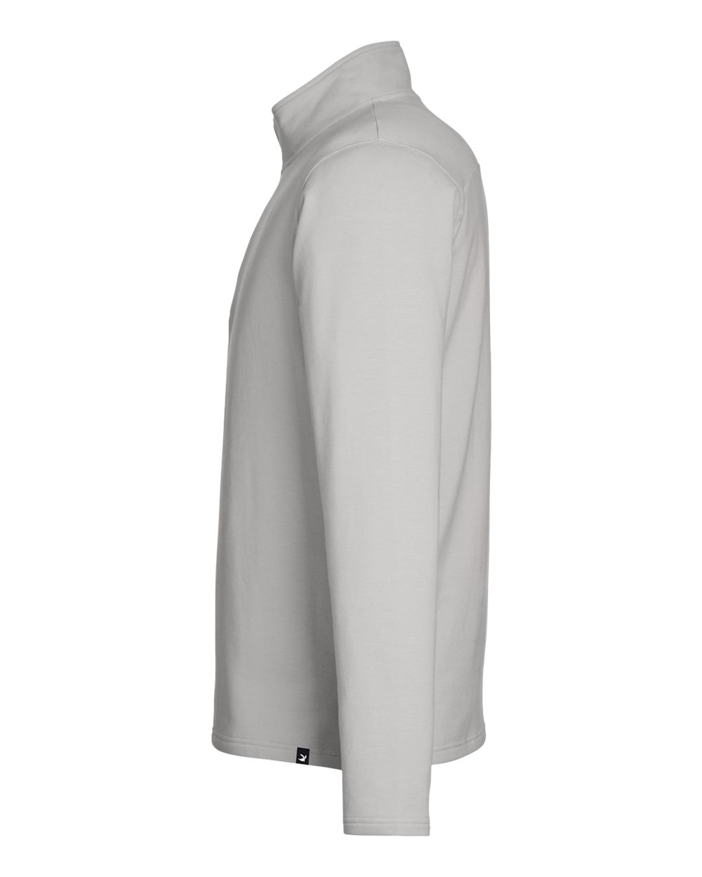 Rear View of Ash Grey Vertex Quarter-Zip Pullover - MDP1733
