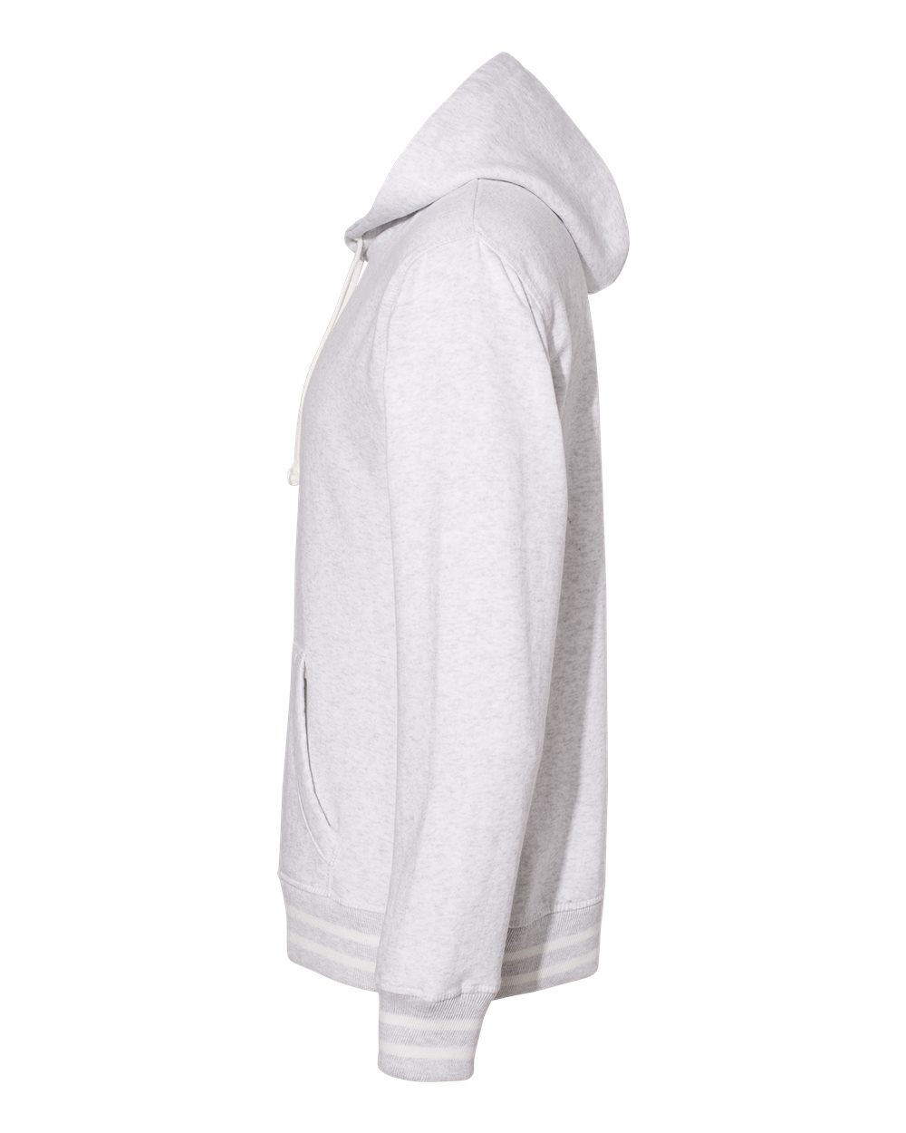 Left View of Ash Relay Hooded Sweatshirt - 8649