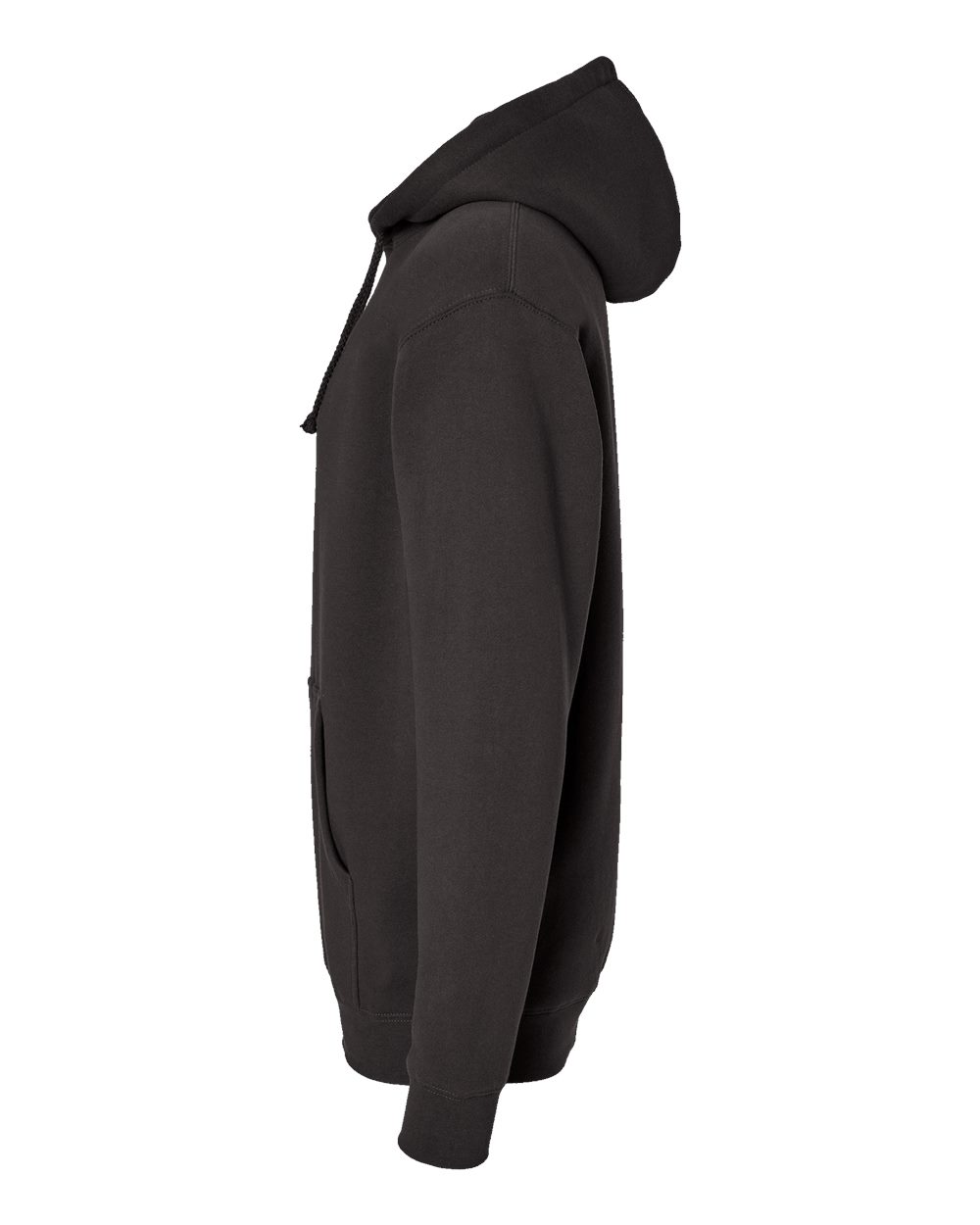 Left View of Asphalt Heavyweight Hooded Sweatshirt - IND4000