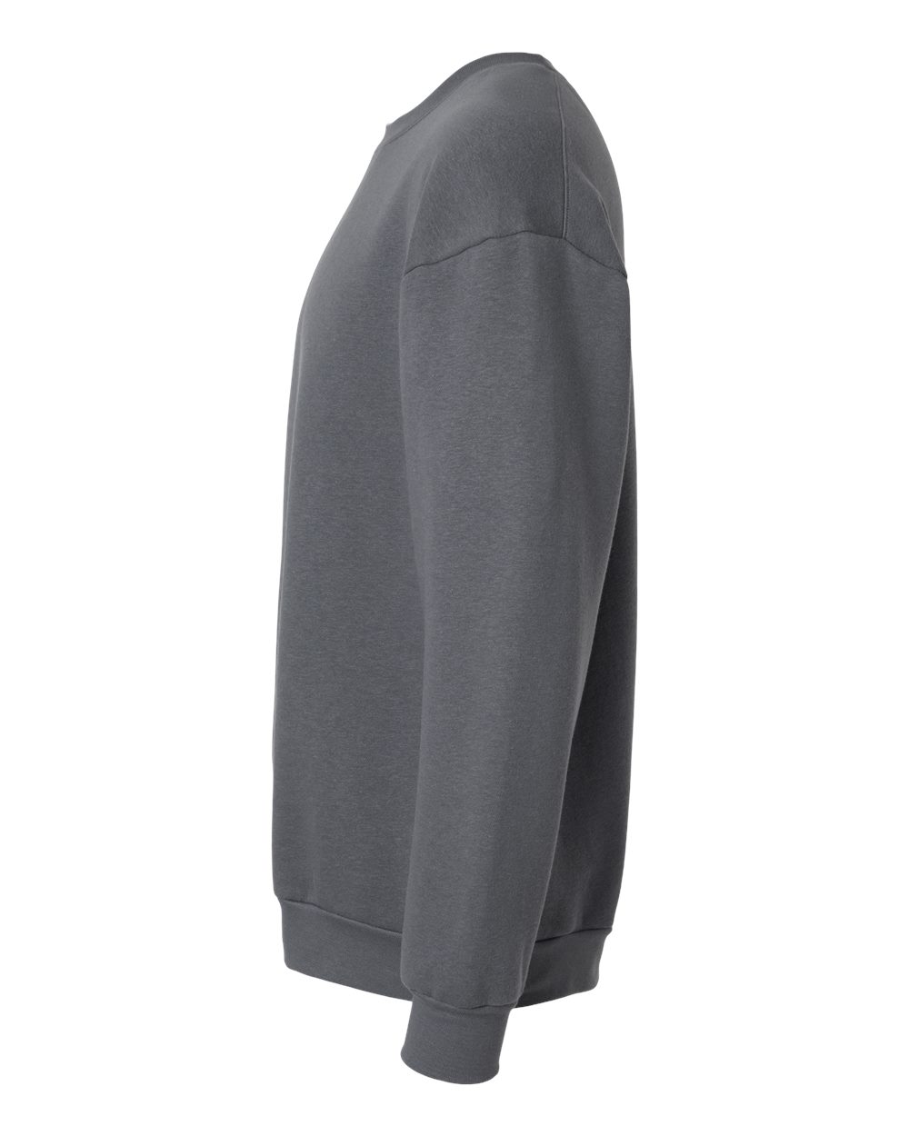Left View of Asphalt ReFlex Fleece Crewneck Sweatshirt - RF496