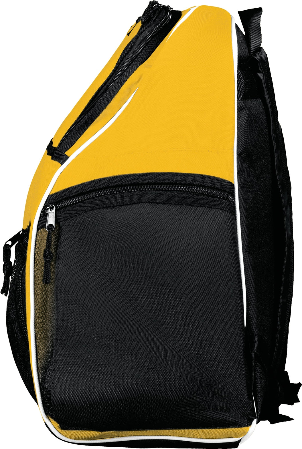 Left View of ATHLETIC GOLD/BLACK/WHITE PLAYER BACKPACK