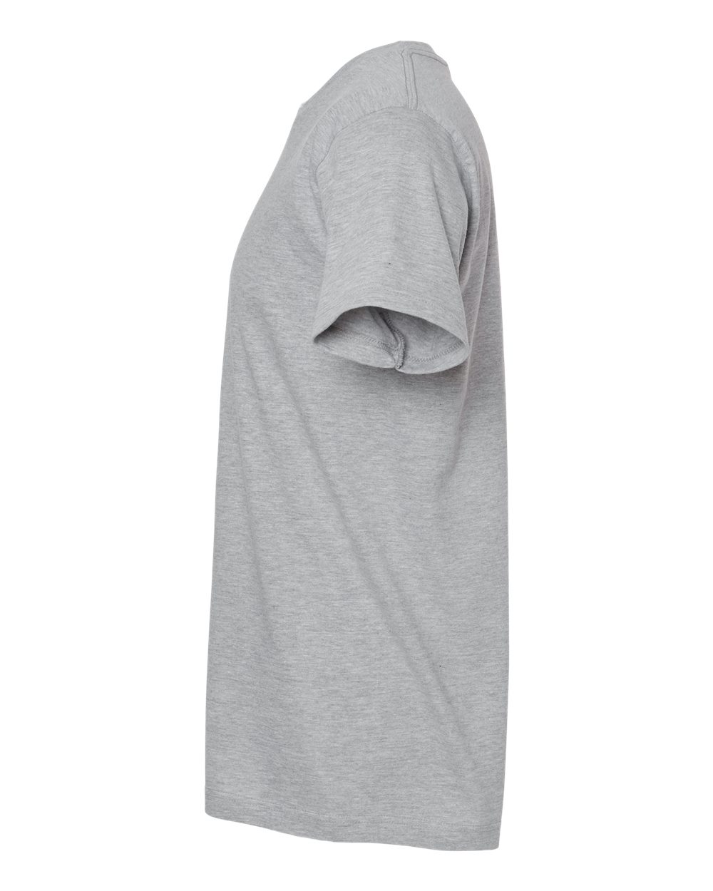 Left View of Athletic Grey Unisex ACE Cotton T-Shirt - 4300 plain