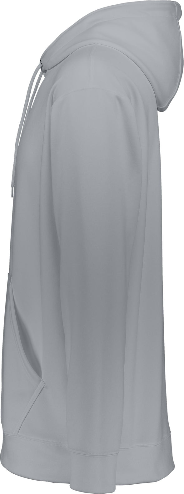 Left View of ATHLETIC GREY WICKING FLEECE HOOD SWEATSHIRT