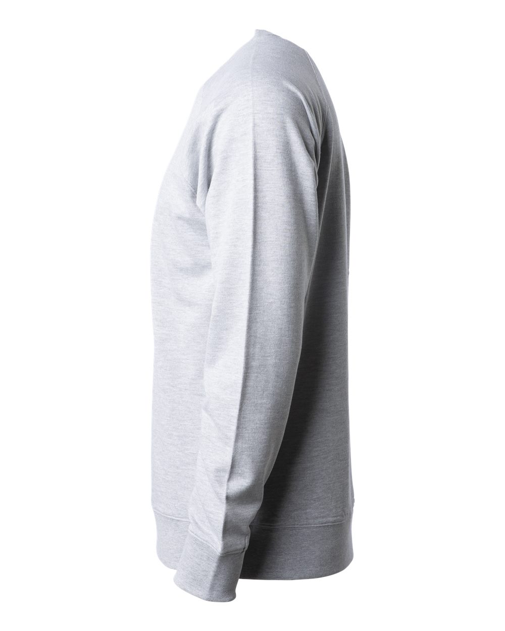 Left View of Athletic Heather Icon Lightweight Loopback Terry Crewneck Sweatshirt - SS1000C