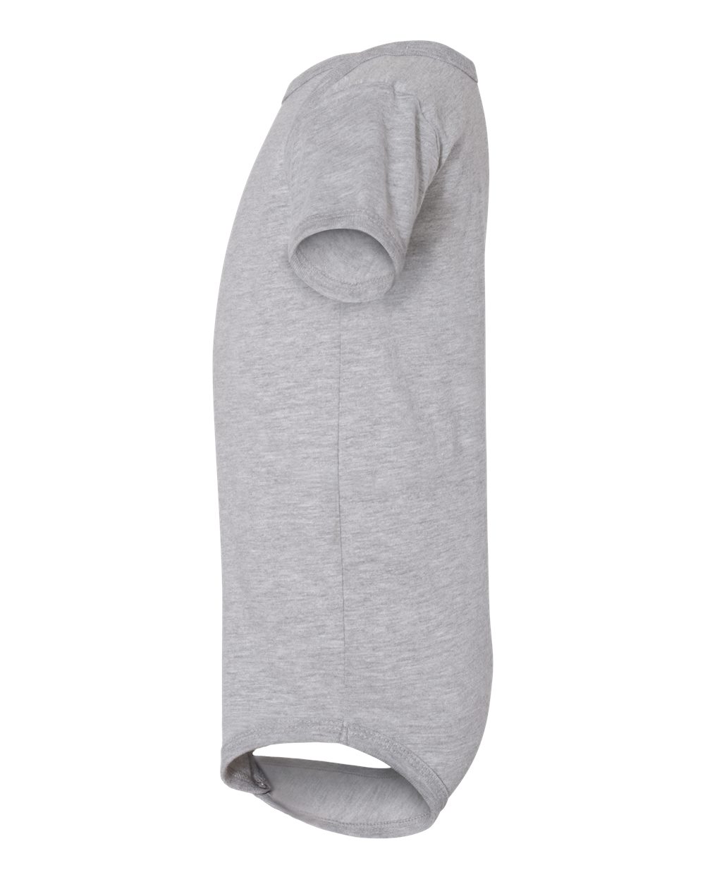 Left View of Athletic Heather Infant Jersey One Piece - 100B
