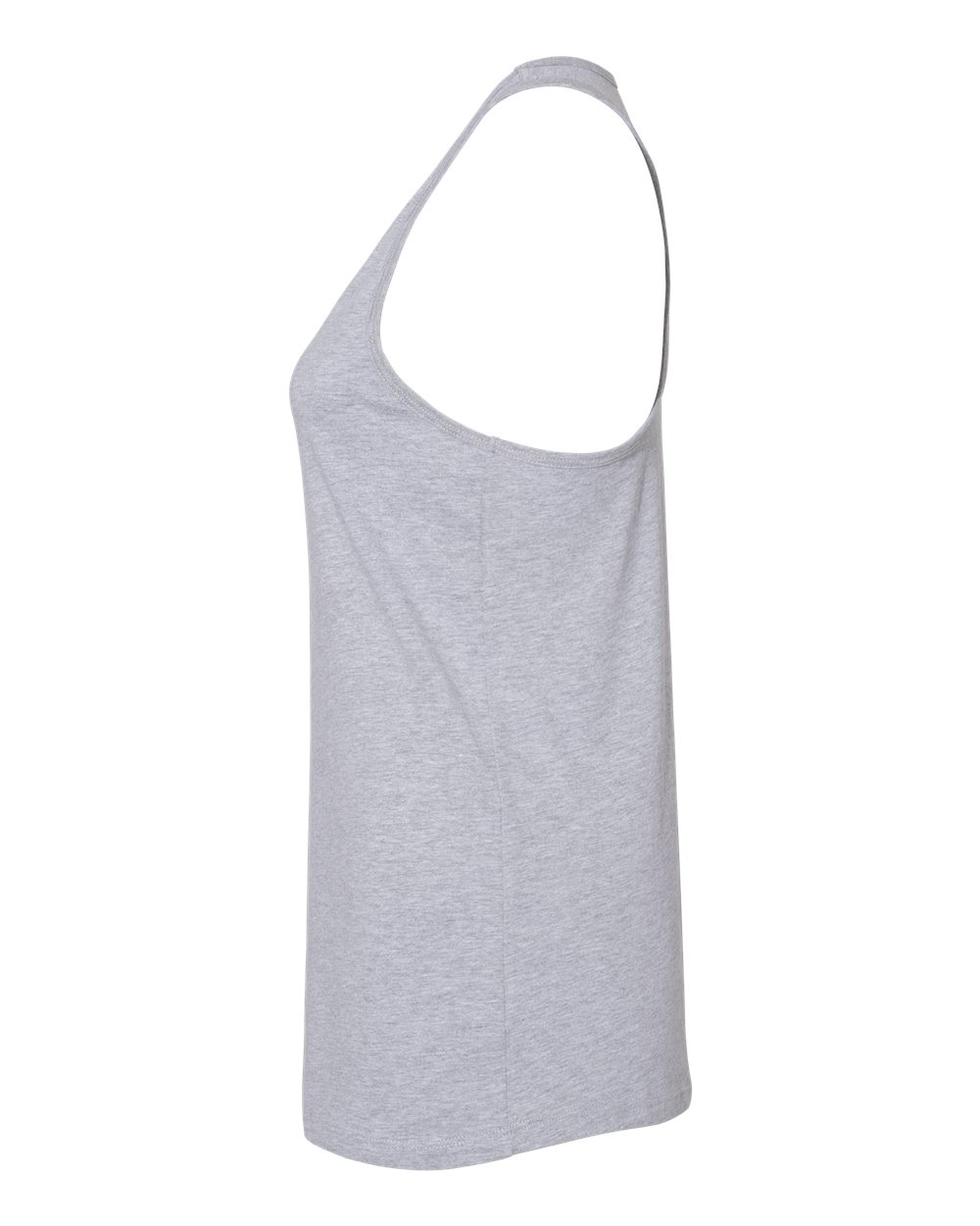 Left View of Athletic Heather Women&#39;s Jersey Racerback Tank - 6008