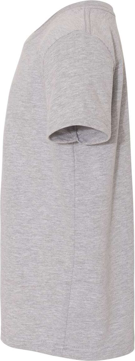 Left View of Athletic Heather Youth CVC Jersey Tee - 3001YCVC