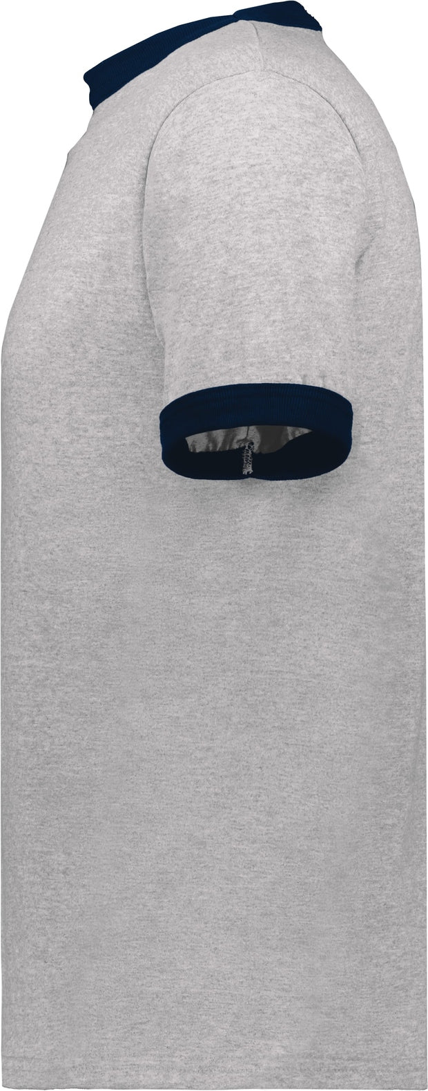 Left View of ATHLETIC HEATHER/NAVY YOUTH RINGER T-SHIRT