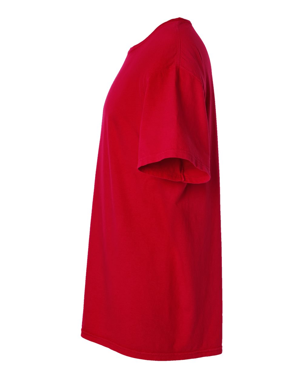 Left View of Athletic Red Garment-Dyed T-Shirt - GDH100