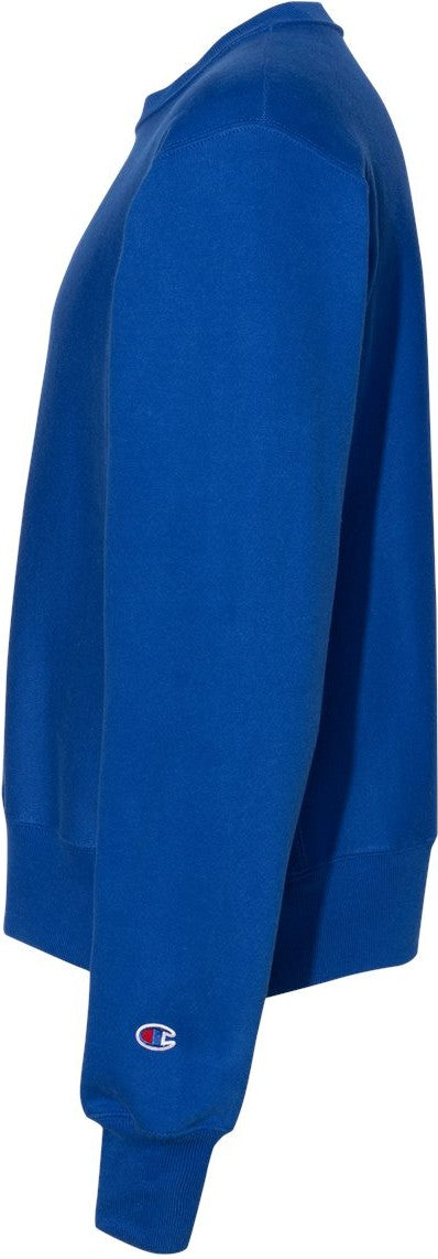 Left View of Athletic Royal Reverse Weave® Crewneck Sweatshirt - S149