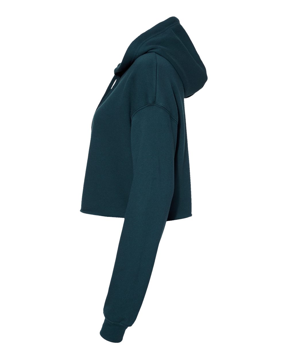 Left View of Atlantic Women&#39;s Crop Fleece Hoodie - 7502