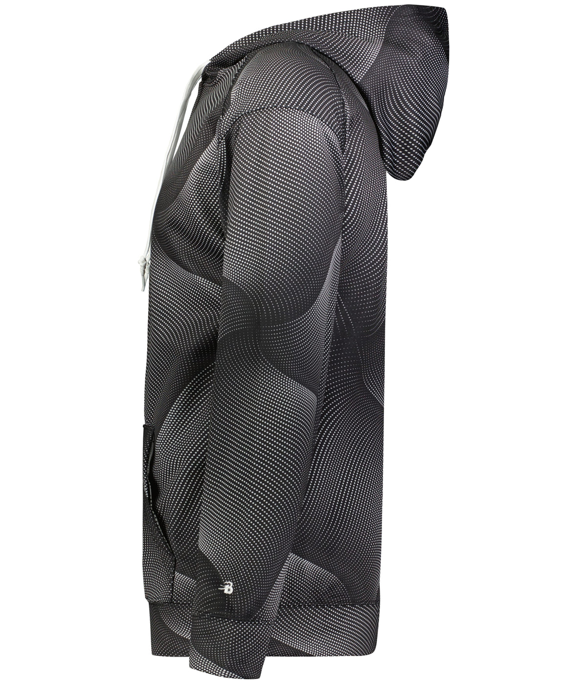 Left View of BA BLACK WARP WARP HOOD