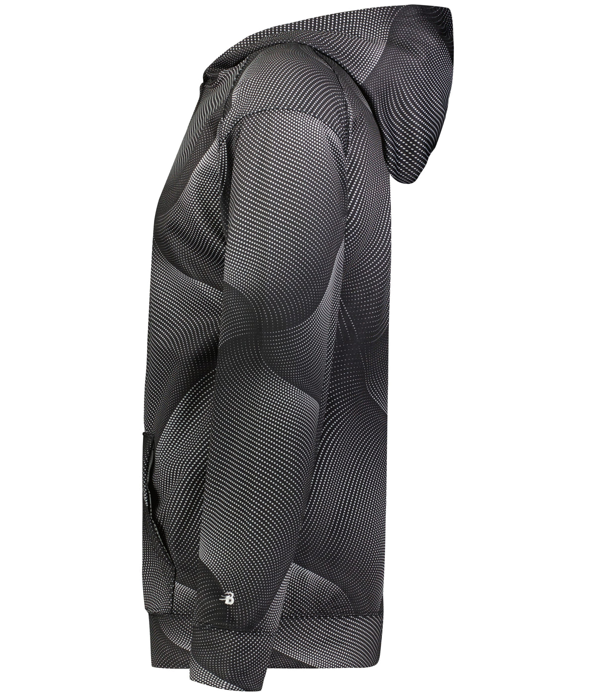 Left View of BA BLACK WARP YOUTH WARP HOODIE