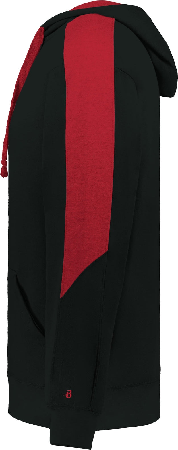 Left View of BA BLACK/RED SABER HOODIE