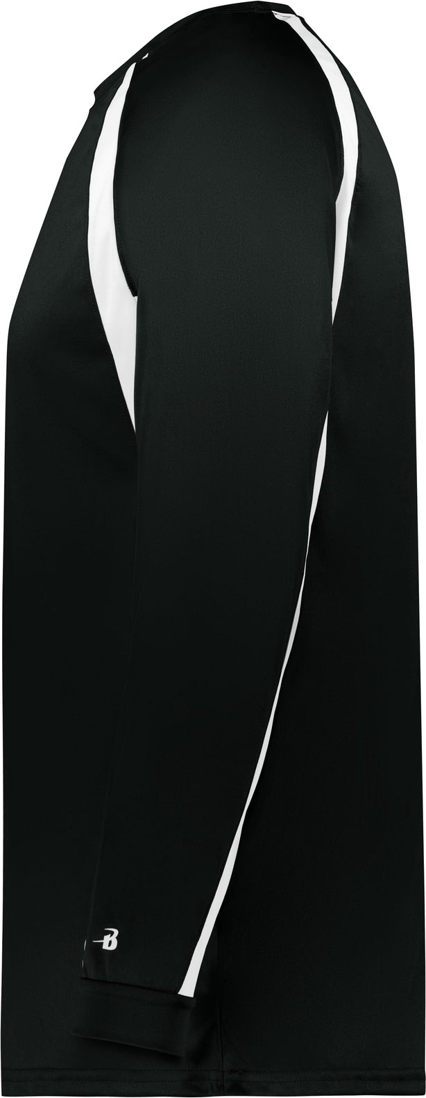 Left View of BA BLACK/WHITE HOOK L/S TEE