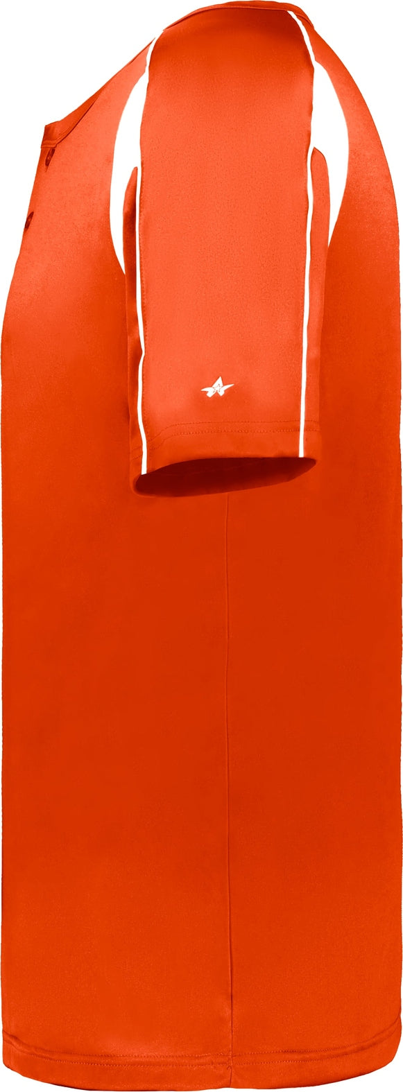 Left View of BA BT. ORANGE/WHITE PRO PLACKET