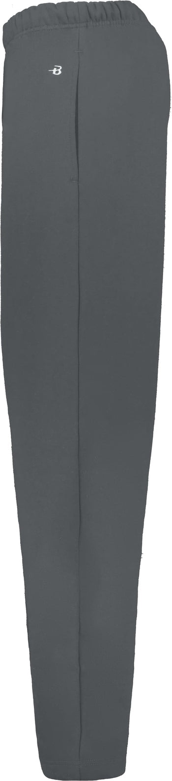 Left View of BA CHARCOAL YOUTH OPEN BOTTOM FLEECE PANT