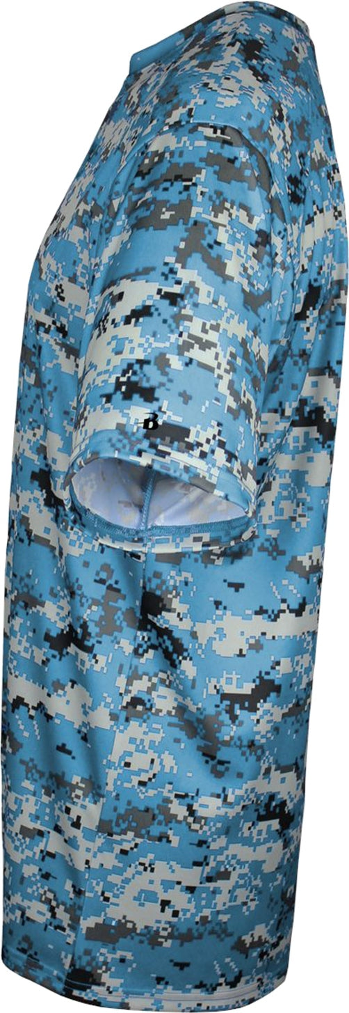 Left View of BA COLUMBIA BLUE DIGITAL YOUTH DIGITAL TEE