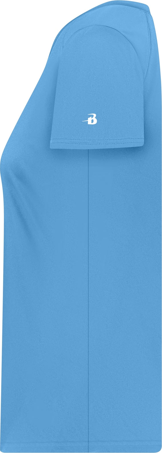 Left View of BA COLUMBIA BLUE LADIES B-CORE V-NECK TEE
