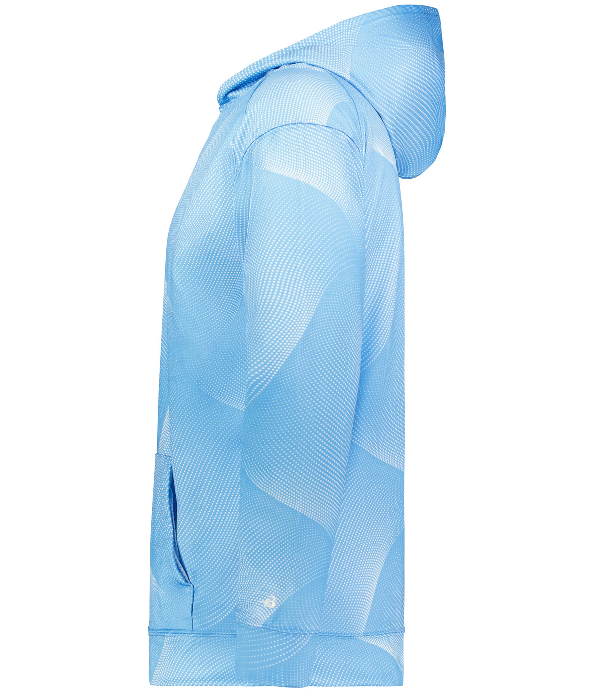 Left View of BA COLUMBIA BLUE WARP YOUTH WARP HOODIE