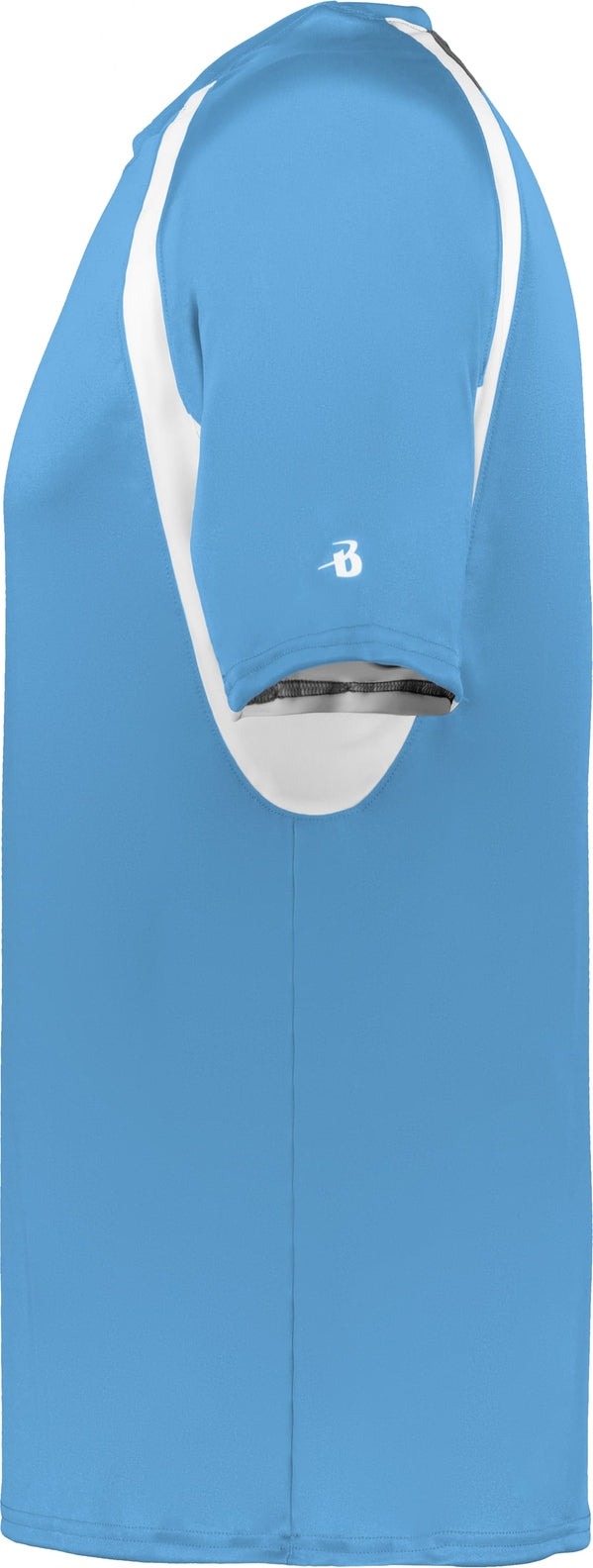 Left View of BA COLUMBIA BLUE/WHITE HOOK TEE