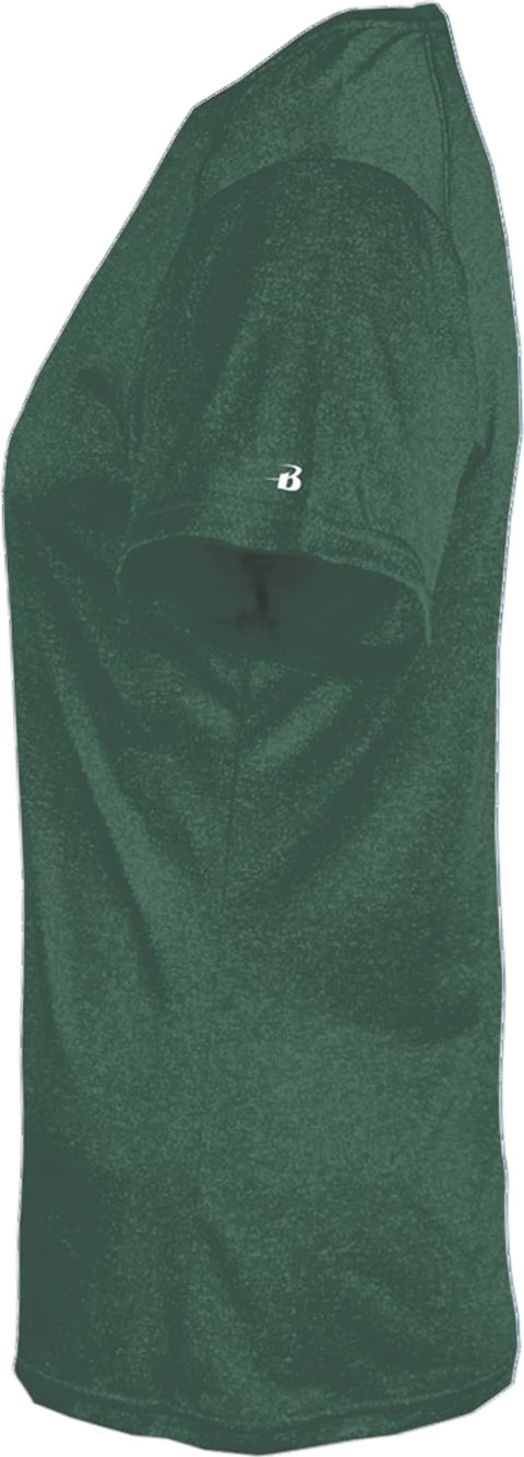 Left View of BA FOREST HEATHER PRO HEATHER LADIES' V-NECK TEE